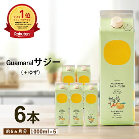 サジー ジュース ＋ゆず 1000ml 【6本セット】ゆず味 柚子 グアマラルサジー シーベリー サジー 鉄分 健康ドリンク 栄養ドリンク 美容ドリンク 健康飲料 健康 鉄分補給 栄養補給 健康食品 ビタミンc 妊婦 葉酸 アミノ酸 オレンジ 沙棘 鉄分
