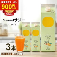 サジー ジュース ＋ゆず 1000ml 【3本セット】ゆず味 サジージュース 柚子 グアマラルサジー モンゴル産 …