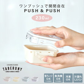 PUSH＆PUSH3 スクエア 230ml 弁当箱 女性 大人 お弁当箱 ランチボックス おしゃれ フードコンテナ デザートケース おかず入れ 保存容器 サイドケース 女子 男子 1段 レンジ対応 コンテナ かわいい 食洗機対応 小さい フタ おすすめ [17511]