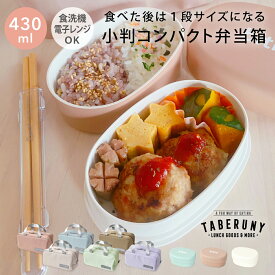 タベルニー 小判型お弁当箱3点セット（bitie小判コンパクトランチボックス 430ml 2段 電子レンジ対応 食洗機対応 ベルト付き ルーニー保冷ポーチS 洗濯可能 ルーニーハーフケース箸 19.5cm 食洗機対応） [83281/10501/10521]