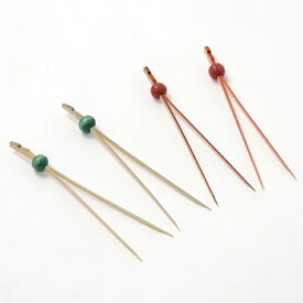 南天 松葉 串 10本 セット 飾り串 竹串 お弁当グッズ 和風 飾り 小物 ピック 運動会 お花見 行楽 懐石 仕出し 料理 演出小物 [M便 1/12] [12848]