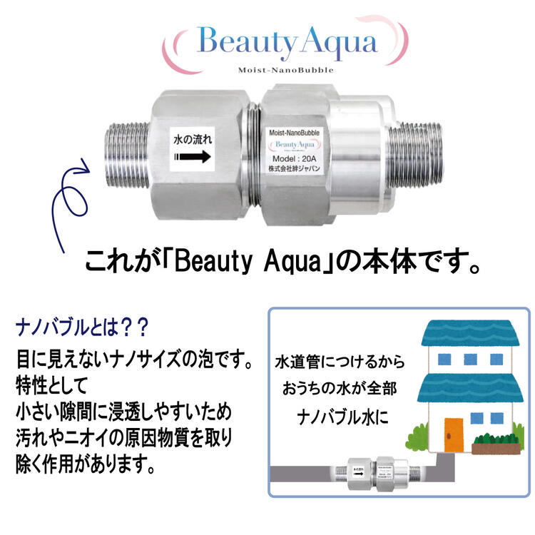 ビューティーアクア Beauty Aqua ナノバブル発生装置 住宅用 DIY 取付方法あり 送料無料 燕と縁 