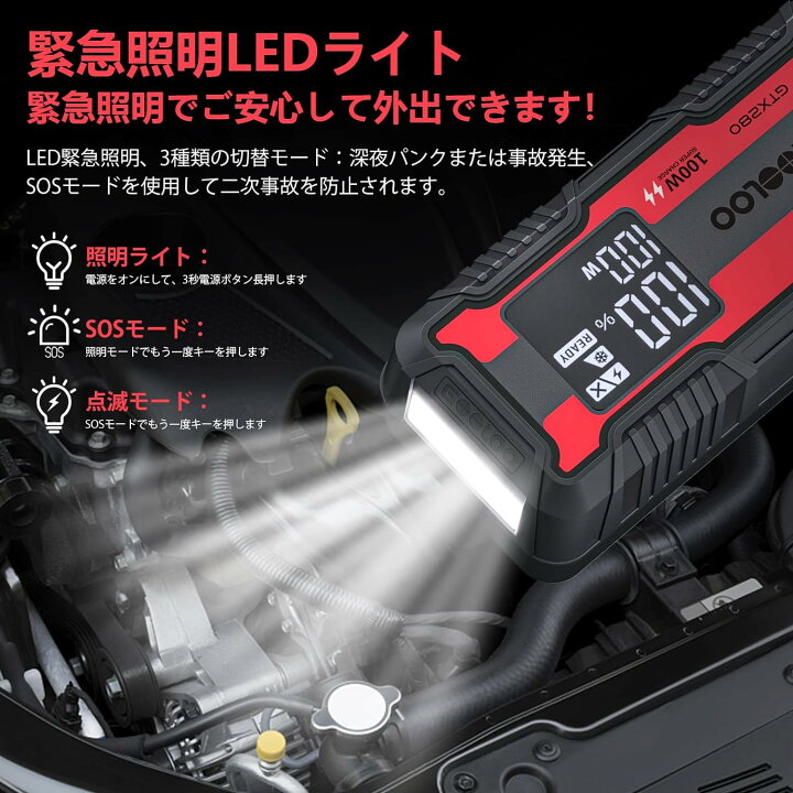 楽天市場】GOOLOO GTX280 ポータブル電源 280Wh12Vジャンプスターター 