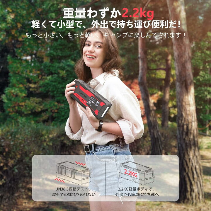 楽天市場】GOOLOO GTX280 ポータブル電源 280Wh12Vジャンプスターター 