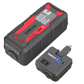 【20倍ポイント+10000円クーポンOFF】GOOLOO GTX280 ポータブル電源 280Wh12Vジャンプスターター 77000mAh大容量 3000Aピーク電流 (最大9.0Lガソリン車・7.0Lディーゼル車対応)車用エンジンスターター 車緊急始動 モバイルバッテリー機能 LEDライト搭載