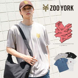 ＼50%OFF SALE／【メーカー直販】 Tシャツ　メンズ　半袖　胸PT 春夏　ブランドロゴプリント　ワンポイント　ストリート系【ZOOYORK】　【モデル：吉瀬蒼】