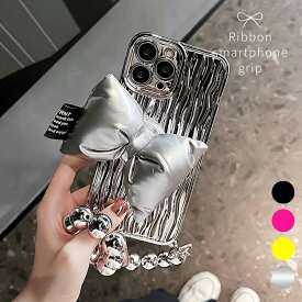 【再入荷】スマホグリップ リボン magsafe グリップ リング 磁気 落下防止 グリップ ソケット スタンド スマホアクセ スマホケース レディース オシャレ かわいい ぬいぐるみ ネオン 蛍光 プチプラ 韓国 スマートフォン iPhone Android Galaxy バレエコア