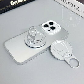 スマホスタンド スマホリング MagSafe スマホグリップ 磁気リング マグセーフ 缶 プルタブ コンパクトミラー 鏡 サークル 落下防止 グリップ ソケット スタンド スマホアクセ スマホケース オシャレ かわいい 磁気充電 プチプラ 韓国 スマートフォン iPhone Android Galaxy