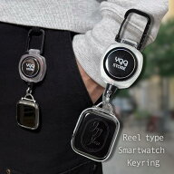 【当店限定】AppleWatch キーリング リール式 キーホルダー 伸縮 カラビナ ベルトループ 懐中時計風 アウ…
