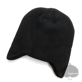 ニット帽 耳あて イヤーフラップ ビーニー ワッチ 帽子 黒 ブラック 無地 ミリタリー シンプル ストリート ファッション オシャレ 防寒 メンズ レディース フライトキャップ 韓国 韓流 GD