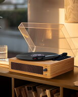 復古レコードプレーヤー 内蔵スピーカー付き 33/45/78 RPM対応 7/10/12インチ唱片対応 ベルト駆動 Blueto…