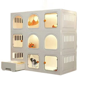 猫 キャットージ ケージ ゲージ 猫ケージ キャットタワー スタジアム 猫トイレ付 頑丈 組立簡単 脱走防止 留守番 多頭飼い 保護