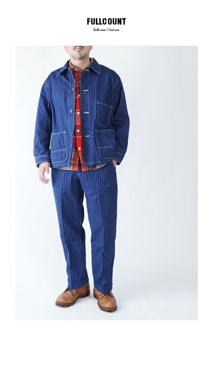 楽天市場】FULLCOUNT フルカウント 1128 Indigo Wabash Stripe Farmers 