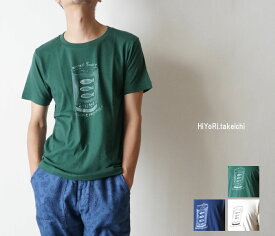 【HiYoRi.takeichi】14015 Canned Saury 手描き 5oz半袖Tシャツ 阿波友禅作家作品【和柄】【メンズ】