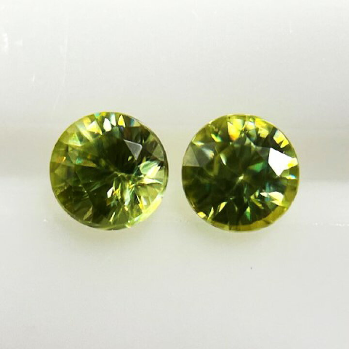 楽天市場】スフェーン ラウンドカット 2個セット 2個合計 0.49ct 