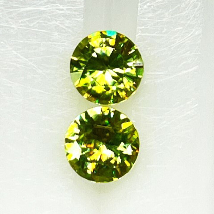 楽天市場】スフェーン ラウンドカット 2個セット 2個合計 0.67ct 