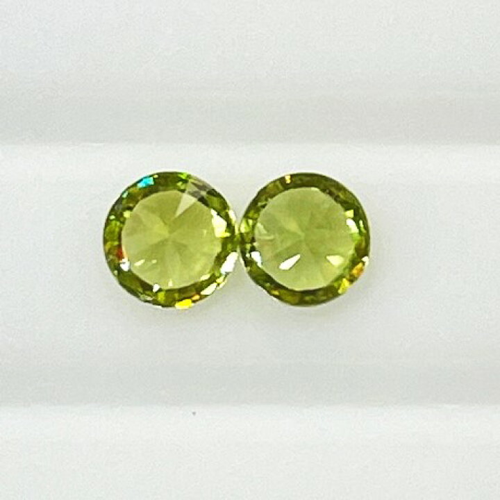 楽天市場】スフェーン ラウンドカット 2個セット 2個合計 0.67ct 
