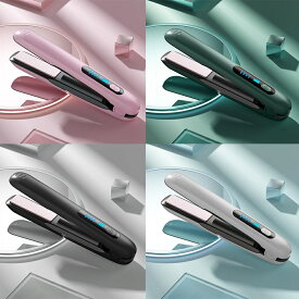 最新モデル ヘアアイロン コードレス ストレート＆カール 2Way USB充電式 4段階温度設定 急速加熱 コンパクト 携帯用 旅行 ヘアアイロン ミニ 火傷防止 ピンク グリーン ブラック ホワイト