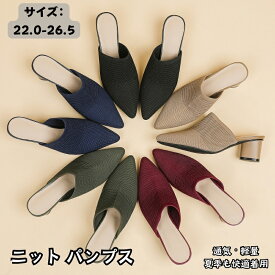 ニットパンプス ヒール5cm ハーフソール 春夏 ポインテッドトゥ パンプス ぺたんこ靴 走れる 履きやすい 走れるパンプス レディース ポインテッドトゥ とんがりトゥ ニットパンプス Vカット フラットソール ぺたんこ 軽量 軽い 海外通販