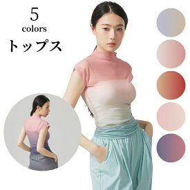 社交ダンス 練習着 トップス クラーデション 半袖 シースルー 古典舞踊 バレエ練習着ンテンポラリー 衣装 バレエtシャツ ジャズ ダンス ヨガウェア ダンスTシャツ ダンスウェア レッスン着 ヨガ バレエ モダン 練習着 古典ダンス グラデーションカラー レディース 海外通販