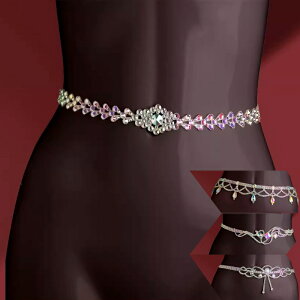 ベリーダンス ウエストチェーン 調整可能 ベルト 豪華 キラキラ 高級 ラインストーン ベリーダンス 競技 オリエンタル アクセサリー タンゴ きれいめ きらめき 美しい 写真 撮影 撮影道具 キ