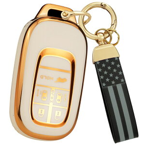 送料無料 ONTTO Hondaに適合 スマートキーケース 保護 キーカバー スアメリカの国旗ロゴ バックル キーホルダー ホンダ 両側スライドドア 新型ステップワゴンRP6.RP7.RP8 オデッセイ エリシオン等