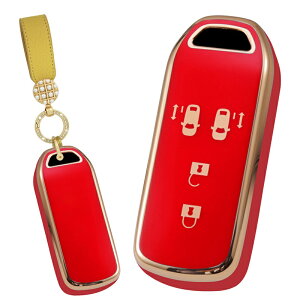 送料無料 ONTTO 新型N-BOX スマート キーケース 保護 キーカバー 丸形 パールバックル キラキラ キーホルダー N-BOX カスタム キーチェーン N-WGN リモコンキーケース N-ONE N-BOX スラッシュ等に適応