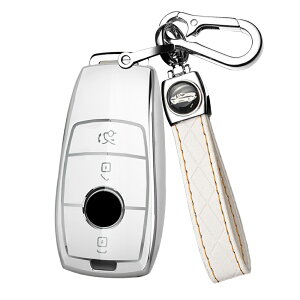送料無料 ONTTO メルセデス ベンツとの交換性 キーバッグ 新しいアップグレード シリコン シルバーエッジ スマートキーケース 可愛い キーホルダー ファッション キーカバー Mercedes Benz用 E S C