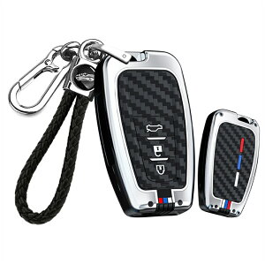 送料無料 ONTTO トヨタに適応 スマートキーケース クール グローインザダーク キーカバー カーボンファイバーパターン キーバック TOYOTA カムリ70系 カローラ プリウス RAV4 50系 C-HR等に適用 キ