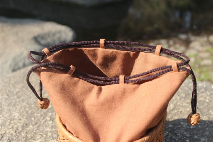 楽天市場】御幸籠 山葡萄 御幸篭 巾籠 野点篭 浴衣 巾着 かごバッグ  