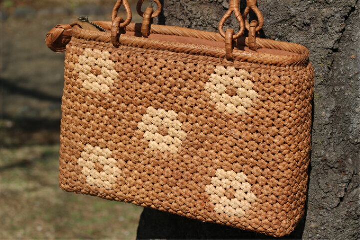 楽天市場】母の日 ギフト プレゼント 六角花結び編み 山葡萄 かご  