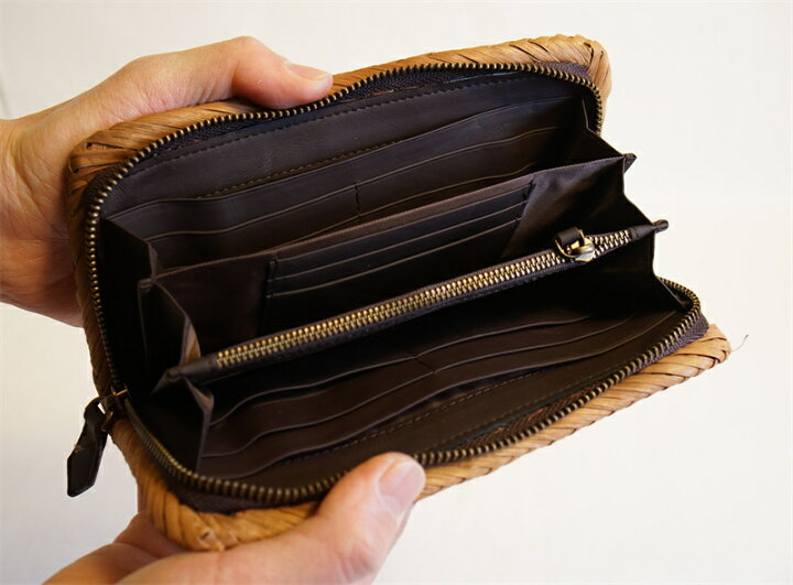 楽天市場】長財布 くるみ 山胡桃木 山葡萄 籠 バッグ 小銭入れ ポーチ  