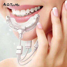 歯のホワイトニングユニバーサルラインドラッグ + ライン、LED 電気歯科器具、ポータブル充電式ブルーライト口腔ケアライトツール