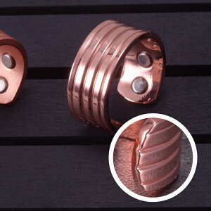 純銅製ジュエリー 純銅磁気ブレスレット エネルギーマグネット付き 磁気ブレスレット ストレス解消 減量 痩身 調節可能 健康エネルギー 高磁石 瞑想 ヨガ 磁気リング 指輪 銅ブレスレット