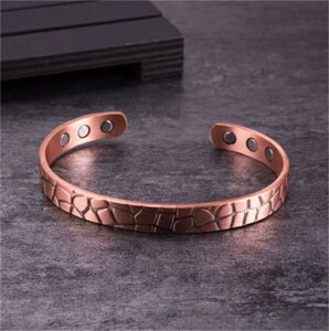 銅バングル 純銅製ジュエリー 純銅磁気ブレスレット エネルギーマグネット付き 磁気ブレスレット ストレス解消 減量 痩身 調節可能 健康エネルギー 高磁石 瞑想 ヨガ 銅 ブレスレットバン