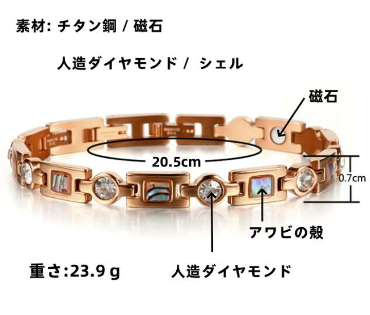楽天市場】ステンレス鋼 チタン鋼 ジュエリー 磁気ブレスレット リング 