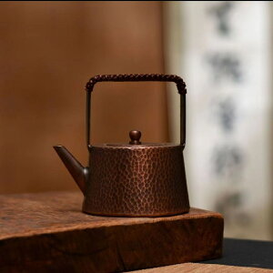 煎茶道具 400ML 急須 ティーポットポット 煎茶 玉露 日本煎茶 手作り 中国 茶道具 功夫茶 ウーロン茶 ハンドメイド 手打ち 純銅 健康 おしゃれ ギフト プレゼント ヤカン 銅瓶 ケトル 湯沸かし