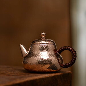 煎茶道具 200ML 急須 ティーポットポット 煎茶 玉露 日本煎茶 手作りの厚手把 中国 茶道具 功夫茶 ウーロン茶 ハンドメイド 手打ち 純銅 健康 おしゃれ ギフト プレゼント