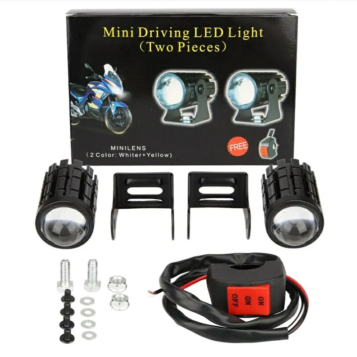 フォグドライビングランプ オートバイのヘッドライト補助 LED フォグ 