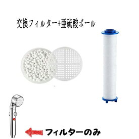 シャワーヘッド 交換フィルター+亜硫酸ボール RT-HS-01-SY専用フィルター