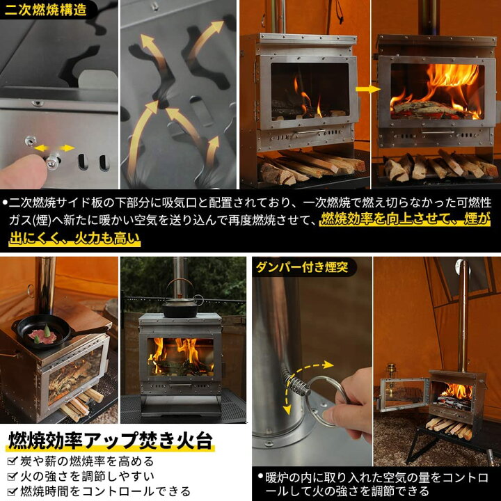 楽天市場】SOOMLOOM 薪ストーブ ポータブル暖炉 ヒーター ウォーマー 