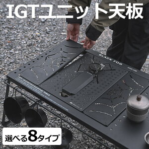 IGTテーブル igt 天板 ユニバーサル 1ユニット プレート ブラック 36cm×25cm ステンレス製 軽量 拡張機能 カスタムテーブル 多機能テーブル メッシュ天板 オシャレ ブラックギア シンプル 軽量