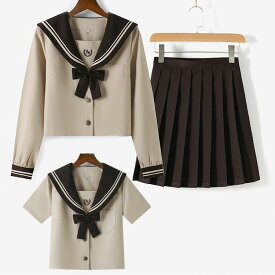 即納【送料無料】セーラー服 3点セット女子高校 コスプレ 上下セット 長袖セット 半袖セット スカート プリーツスカート 大きいサイズあり ミニスカート スクール 制服 女子高生 高校生 学生服 文化祭 学園祭 コスプレ ハロウィン 仮装 コスチューム　 人気JK制服