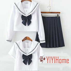 即納 セーラー服 3点セット女子高校 コスプレ 上下セット 長袖セット 半袖セット スカート プリーツスカート 大きいサイズあり ミニスカート スクール 制服 女子高生 高校生 学生服 文化祭 学園祭 コスプレ ハロウィン 仮装 コスチューム　 人気JK制服