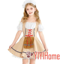 キッズ 子供 アニメ風 メイド服 コスプレ cosplay ハロウィン かわいい メイド コス ソフト系 ロリータ ワンピース