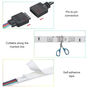 Tomshine 5050RGB 300LED �X�g���b�v���C�g IR �����R���t�� 10m/32.8ft ���y�����F�ύX RGB ���[�v���C�g�L�b�g �����x�����}�C�N �z�[