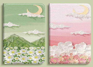 iPad ^ubg air Apple P[X Jo[ pro mini ی  킢  Vv Moon Pink Flower h~ U[ v   ܂肽 X^h