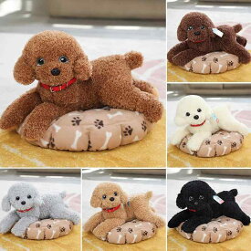 クッション 枕 ふわふわ 男の子 女の子 インテリア おもちゃ ぬいぐるみ 人形 かわいい ベビー 赤ちゃん 子供 プレゼント おすすめ 誕生日 ギフト クリスマス 贈り物 出産祝い テディ 犬 ペット トイプードル 首輪 服 スカーフ リアル
