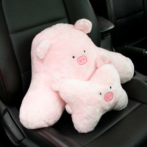 車用品 カー用品 アクセサリー シート おしゃれ かわいい 座席 シンプル クッション 腰 枕 快適 首 頭 クマ うさぎ 猫 ブタ 動物 アニマル 綿 コットン