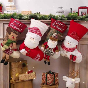 インテリア クリスマス 飾り 装飾 かわいい おしゃれ デコレーション ニット サンタクロース ツリー オーナメント 靴下 ソックス ふわふわ 雪だるま トナカイ